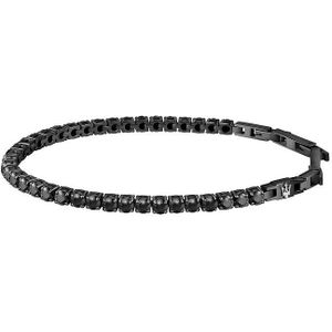 Armband - Zwart - Staal - Glossy - Gespsluiting