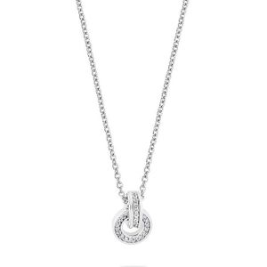 Jette - Halssieraad - Zilver - Gepolijst - Zirkoon - 48 cm