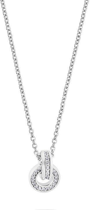 Jette - Halssieraad - Zilver - Gepolijst - Zirkoon - 48 cm