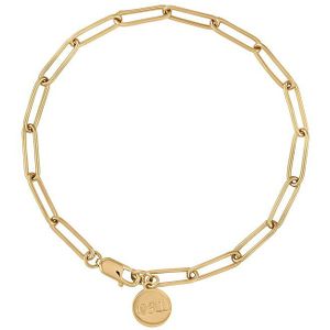 Caï - Chunky - Damesarmband - Geel - 925/- Sterling Zilver Verguld - 20 cm