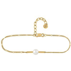 Caï - Pearls & Bars - Armband - Geel - Sterling Zilver - Figaro-ketting