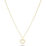 Jette - Ketting - Geel Goud - Zilver - 45 cm - Zirkoon