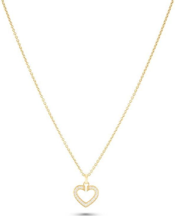 Jette - Ketting - Geel Goud - Zilver - 45 cm - Zirkoon