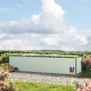 Moestuinbak 0,77x3,51m Aluminium geanodiseerd waterdicht