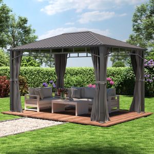 Tuinpaviljoen 3x4m Gegalvaniseerd staal loft grey waterdicht