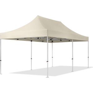 Easy up Partytent 3x6m Hoogwaardig polyester 800 crÃ¨me waterdicht Feesttent Vouwtent