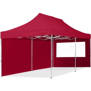 Easy up Partytent 3x6m Hoogwaardig polyester 700 rood Feesttent Vouwtent