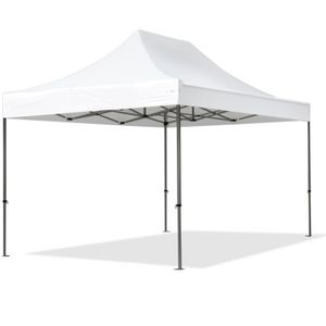 Easy up Partytent 3x4,5m PVC 800 wit waterdicht Feesttent Vouwtent