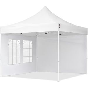 Easy up Partytent 3x3m Hoogwaardig polyester 700 wit Feesttent Vouwtent