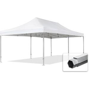 Easy up Partytent 4x8m Hoogwaardig polyester 800 wit waterdicht Feesttent Vouwtent