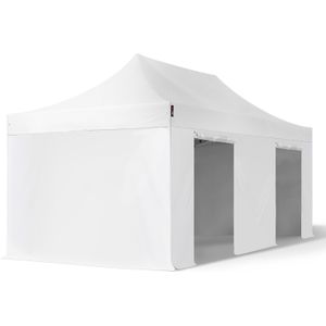 Easy up Partytent 3x6m Hoogwaardig polyester 750 wit waterdicht Feesttent Vouwtent