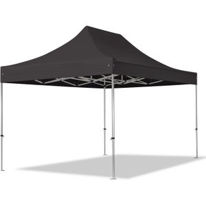 Easy up Partytent 3x4,5m Hoogwaardig polyester 800 zwart waterdicht Feesttent Vouwtent