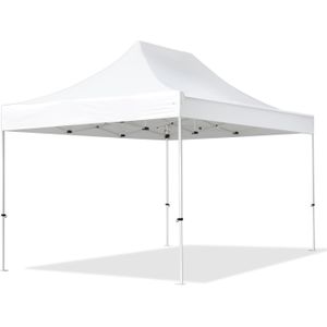 Easy up Partytent 3x4,5m Hoogwaardig polyester 700 wit Feesttent Vouwtent