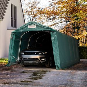 Garagetent 3,3x6m PVC 800 donkergroen waterdicht
