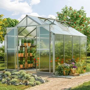 Tuinkas 2,25x2,59m polycarbonaat aluminium natuur waterdicht