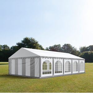 Partytent 5x10m PVC 750 grijs waterdicht Feesttent met Grondframe