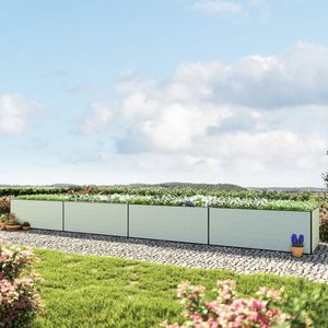 Moestuinbak 0,77x7,71m Aluminium geanodiseerd waterdicht