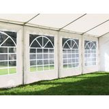 Partytent feesttent 4x4 m tuinpaviljoen -tent PVC 700 N in wit waterdicht