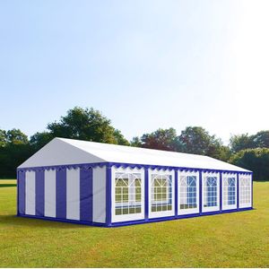 Partytent 6x12m PVC 700 blauw waterdicht Feesttent