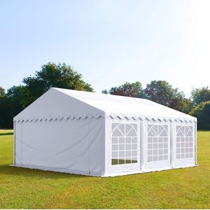 Partytent 6x6m PVC 700 wit waterdicht Feesttent