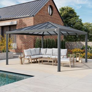 PRIMEYARD Tuinpaviljoen 4x4m, Hardtop, zonder
