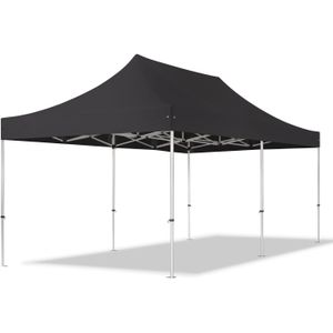 Easy up Partytent 3x6m Hoogwaardig polyester 800 zwart waterdicht Feesttent Vouwtent