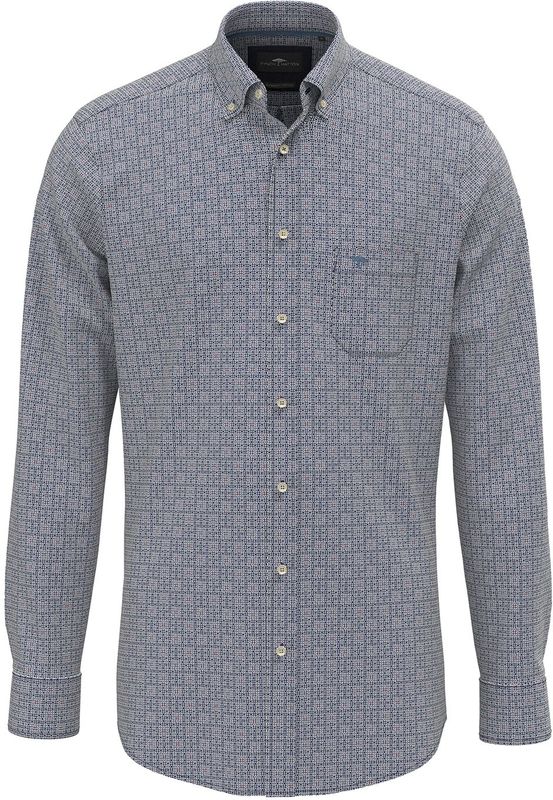 Fynch-Hatton - 1511-8060 - Overhemd - Donkerblauw - Lange Mouw - 100% Katoen
