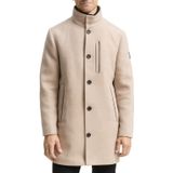 Tom Tailor - Lange Wollen Jas - Regular Fit - Opstaande Kraag