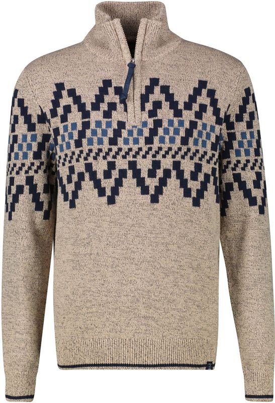 Regular fit gebreide pullover met schipperskraag