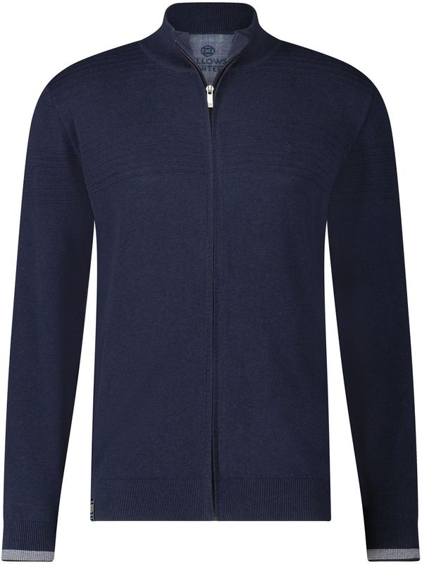Fellows United Cardigan With Rib Details Navy