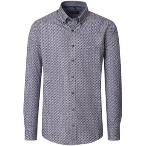 Casa Moda - Overhemd - Lange Mouw - Minimal Print - Regular Fit - 100% Katoen
