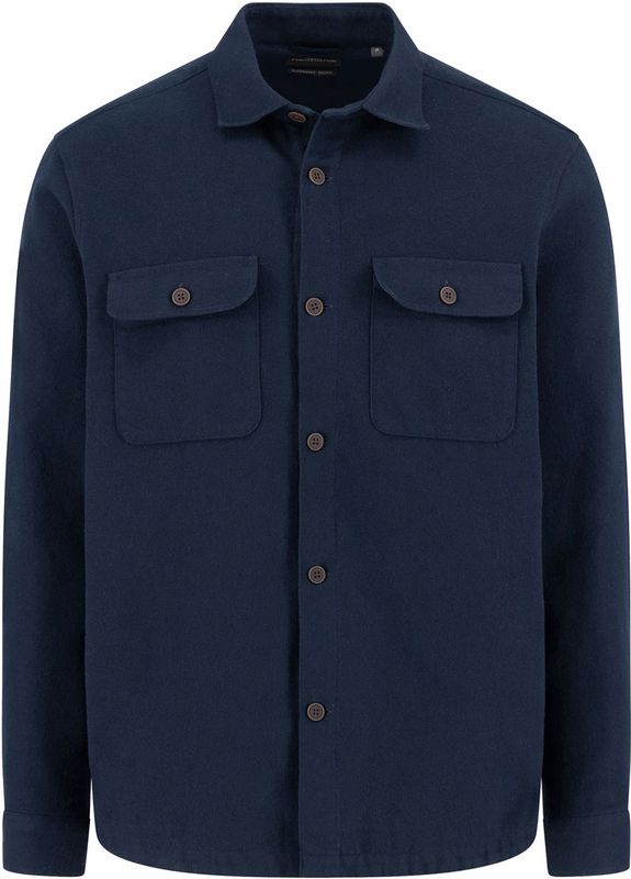 Fynch Hatton Donekrblauw Overshirt - 1511-5684
