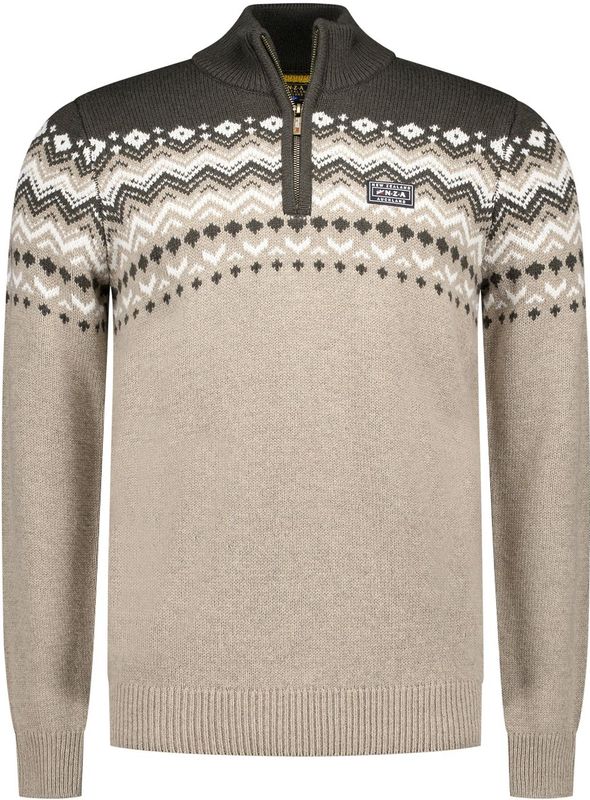 NZA - Ecru - Wollen Half Zip Trui