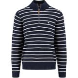 Fynch Hatton Striped Half Rits Trui
