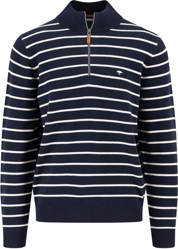 Fynch Hatton Striped Half Rits Trui