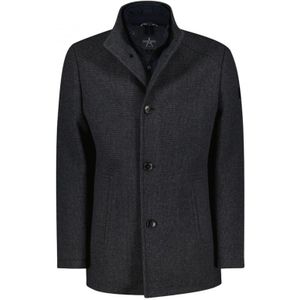 Donders - 21726-1496 - Wollen Heren Coat - Regular Fit - Met Knoopsluiting en Ritssluiting