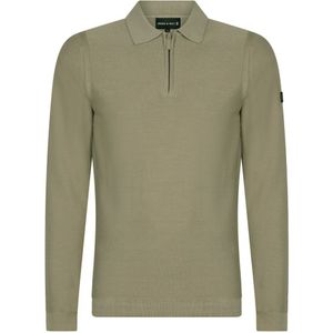 Presly & Sun - Half zip trui - Heren - Olijf - Katoen - Harry half zip