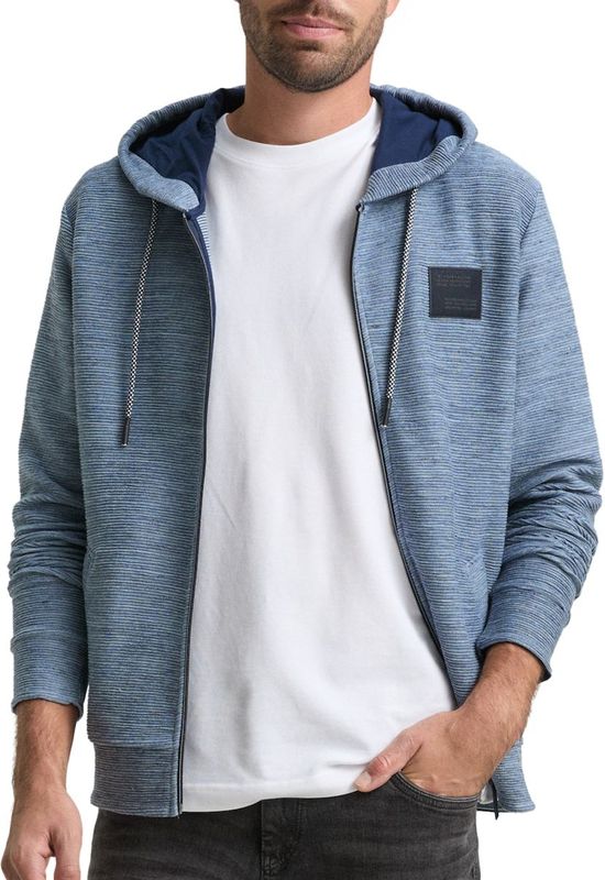 TOM TAILOR - Sweatvest - Navy - Capuchon - Lange Mouw