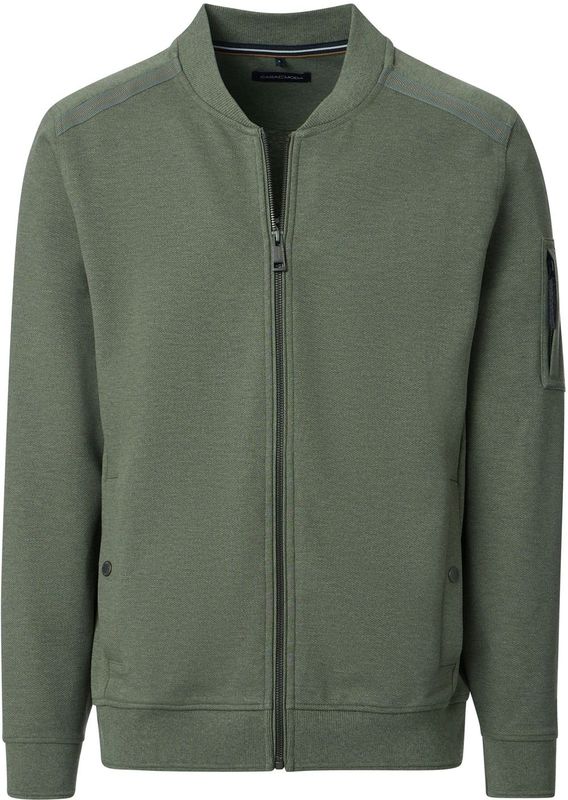 Casamoda - Sweatjacke - Groen - Vest - 454476600/325