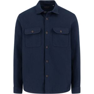 Fynch Hatton Donekrblauw Overshirt - 1511-5684
