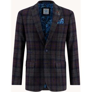 A Fish Named Fred - Wollen Geruit Colbert - 98% Wol - Modern Fit