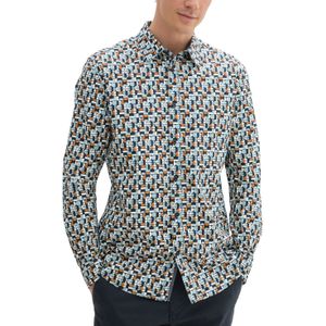 Tom Tailor - 1042669 - Overhemd - Grafische Allover Print - Slim Fit