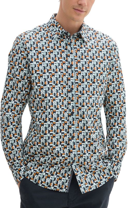 Tom Tailor - 1042669 - Overhemd - Grafische Allover Print - Slim Fit