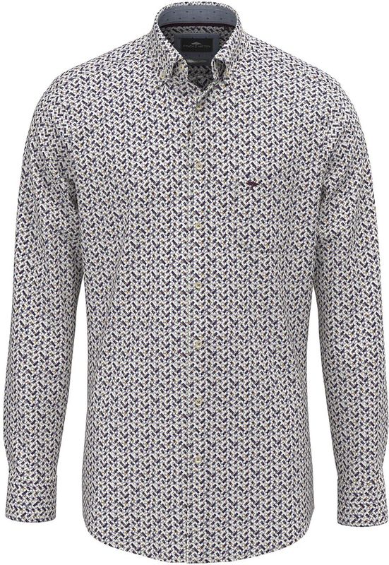 Fynch-Hatton Overhemd Allover Print Regular Fit