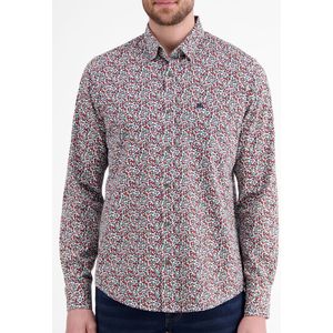 Lerros - Overhemd - Scandinavian Red - Lange Mouwen - Modern Patroon