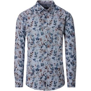 Casa Moda - 454483100 - Overhemd - Blauw - Gebloemd - Lange Mouw - Regular Fit