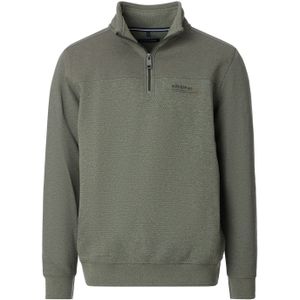 Casa Moda - Pullovers - Groen - Effen - Half Zip
