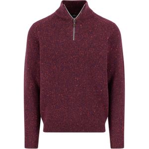 Fynch Hatton - 1510346 - Half Rits Trui - Melange-effect - Wolmix
