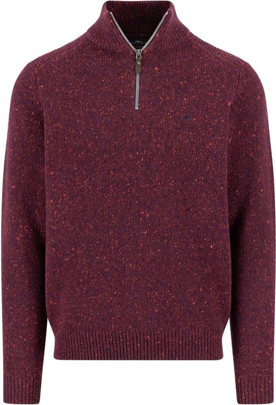 Fynch Hatton - 1510346 - Half Rits Trui - Melange-effect - Wolmix