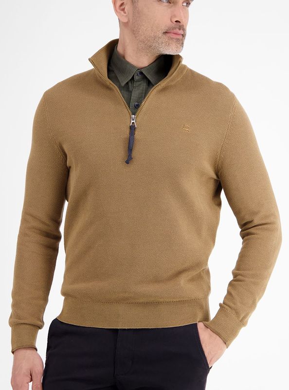 Lerros - Schipperstrui - Lichtbruin - Gebreide Troyer - Lange Mouwen